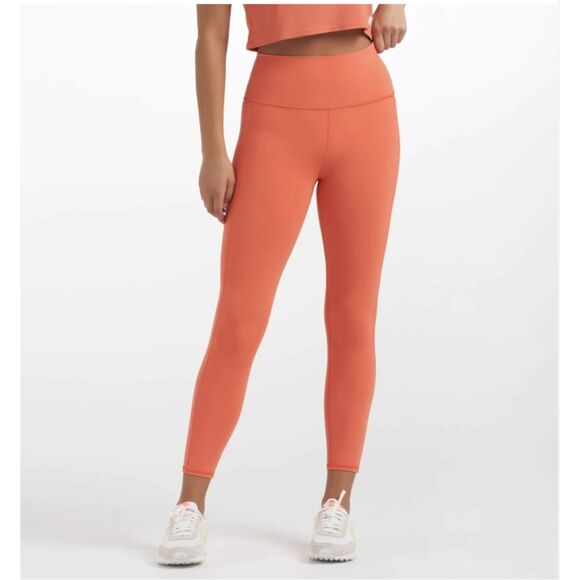 Vuori Pants - Women Vuori Studio Pocket Leggings High Rise in Grapefruit Orange Size Small